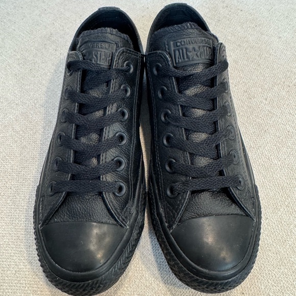 Converse Chuck Taylor All Star Ox Leather Sneakers, Black, Sz 6.5, NWB - Picture 6 of 8